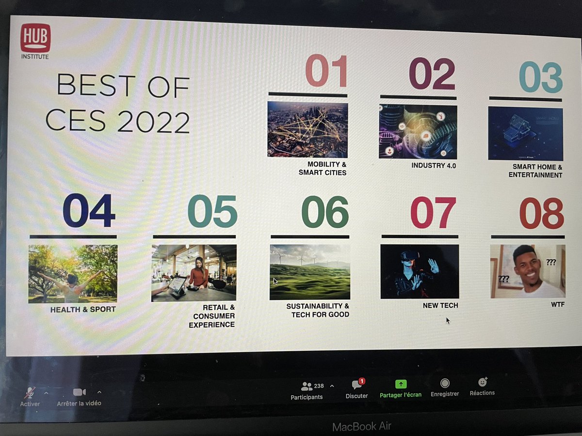 Les tendances du #CES2022 présentées lors du #VisionaryDay  merci <a href="/HUBInstitute/">HUB Institute</a> <a href="/ArnaultChatel/">Arnault Chatel</a> <a href="/VincentMontet/">Vincent MONTET</a> <a href="/GuignierSophie/">Sophie Guignier</a> #mbdmb #gogogo