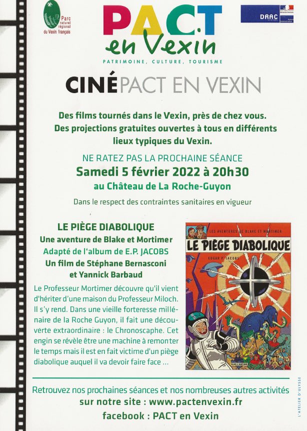 Omerville_Vexin's tweet photo. N'oubliez pas, Pact en Vexin organise un cinéma à la Roche Guyon le samedi 5 février, venez nombreux !
#vexin #rocheguyon #cinema https://t.co/VaG80Wv0uB
