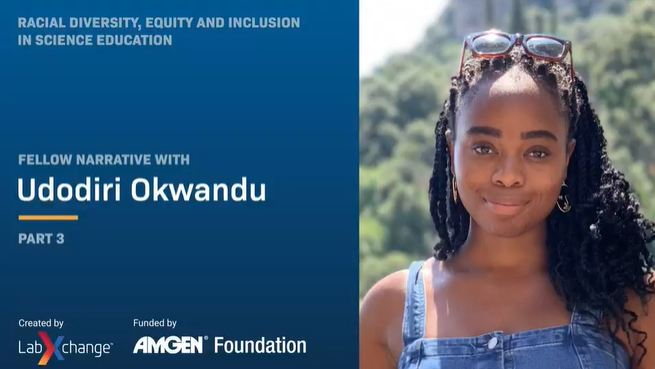 ABEProgOffice's tweet photo. Interested in studying STEM in college and beyond? Learn more about Udodiri Okwandu’s research and her advice for Black students who want to follow in her footsteps—”Your voice is needed and your voice matters”. https://t.co/2Tfb9X6JGY @labxchange @EDCTweets https://t.co/NQbSIcGoMP