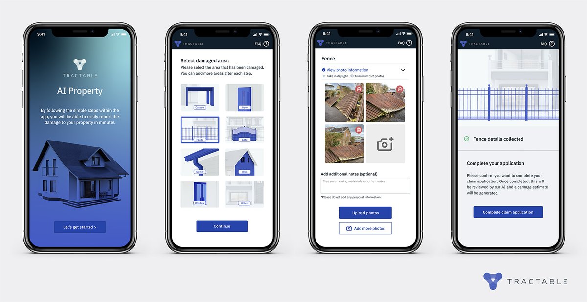 tractable_ai's tweet photo. Today Tractable launches AI Property. 

Our newest solution uses #AI to assess damage to buildings caused by hurricanes, floods and other natural disasters, accelerating recovery from weeks, or months, to just a few days.

Read more here: https://t.co/S1f1814feJ https://t.co/Ctk7wmUif6