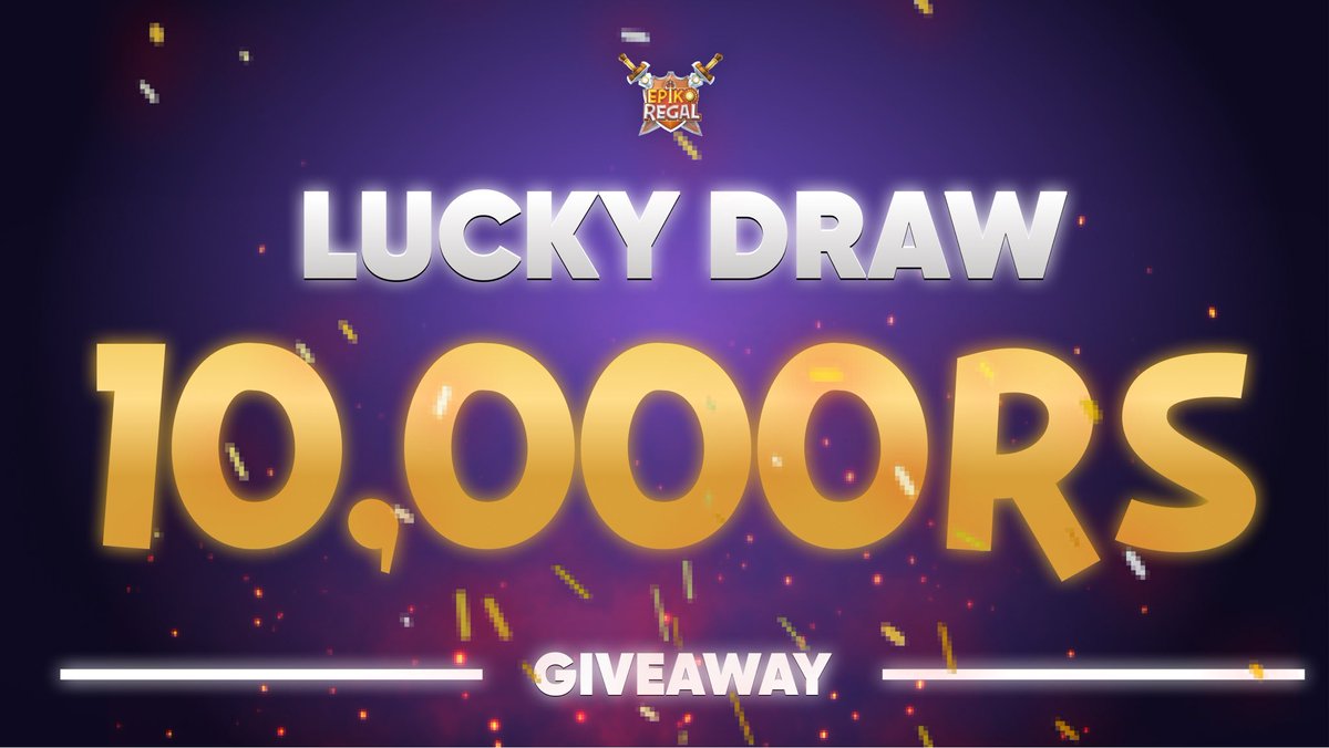 🎉 #luckydraw 10,000/- RS to 1 Lucky winner 🤩

To Enter You Must:

 👉 Follow us on social media:
🍀Instagram - instagram.com/epikoregaloffi…
🍀Discord - discord.gg/5rvAU9WKE3
🍀Twitter - x.com/epikoregal 

👉RETWEET this Tweet!

🎉 Winner will be announced on 28/2/22