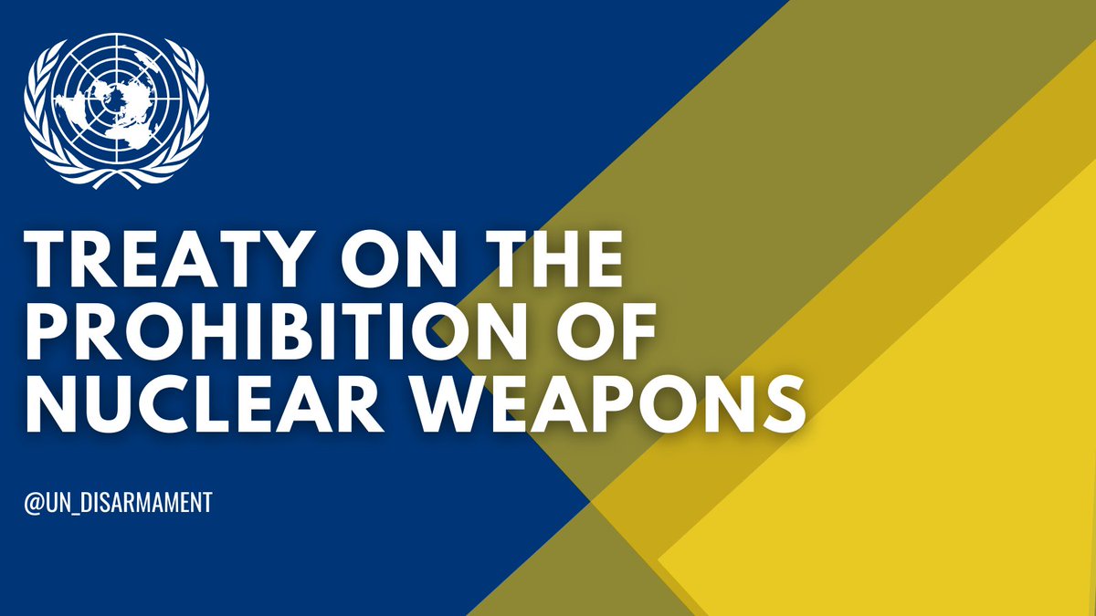 22 Jan. 2022 marks the first anniversary of entry-into-force of the Treaty on the Prohibition of Nuclear Weapons #TPNW. (1/3)