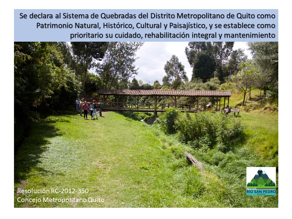 Nuestro sistema de Quebradas y ríos en Quito es un Patrimonio a cuidar y proteger !!! Conocías esta resolución del Concejo de 2012?   Aquí copiamos el documento  para que lo difundan.  Todos quienes habitamos en Quito tenemos que conocer esta información www7.quito.gob.ec/mdmq_ordenanza…