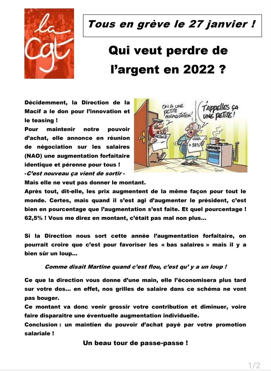 solidairemacif's tweet photo. Qui veut perdre de l'argent en 2022?
Le 27 janvier tous en grève 
#ess #macif #nao https://t.co/709SDtLqLR