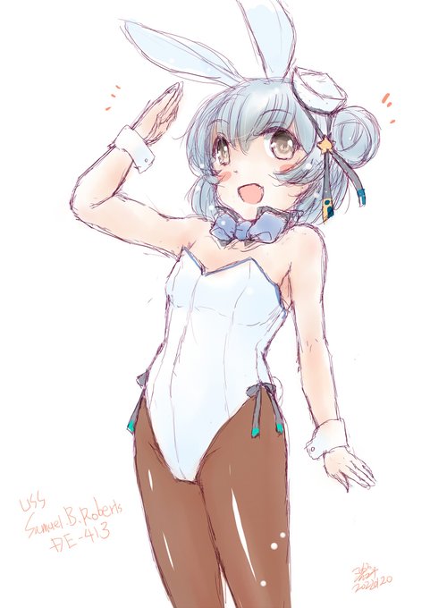 さむあっぷ😎👍
#艦これ版深夜の真剣お絵描き60分一本勝負 
#艦これ版真剣お絵描き60分一本勝負_20220120
#サミュエル・B・ロバーツ進水日 