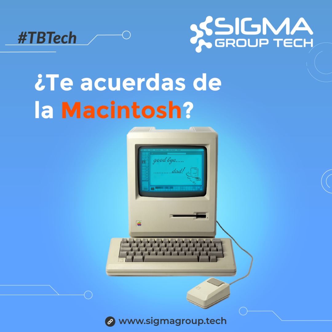 SigmaGroupTech's tweet photo. #TBTECH| En enero de1984 fue el año en que Apple lanzó la primera Macintosh, costaba cerca de US$2,500 e Incluía un mouse de un solo botón y un teclado sin pad numérico ni flechas. https://t.co/Z84oqecAnB