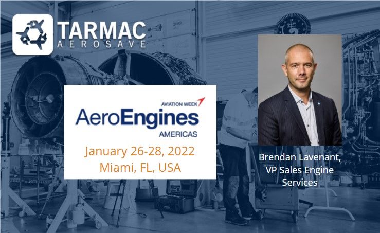 TarmacAerosave's tweet photo. [#EVENT] #AeroEngines Americas by @AvWeekEvents  will take place next week in Miami!

Come and meet @flyingbren, VP Sales-Engine Services, to talk about your #engine projects from January 26 to 28, 2022.

#AEUSA #AeroEnginesUSA https://t.co/59cpJyKWas