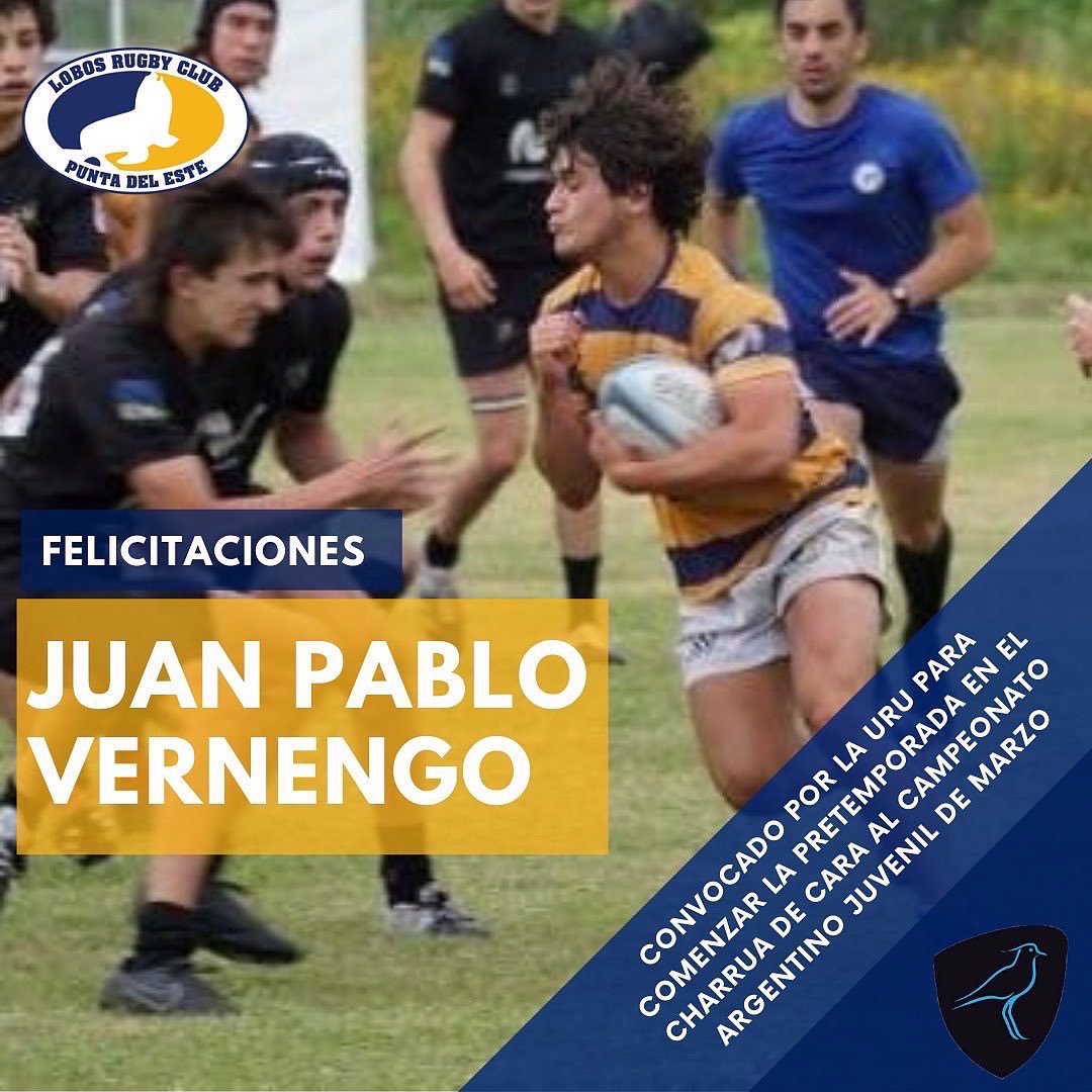 lobosclubpde's tweet photo. Felicitaciones  a Juan Justo Fontes, Donato Scrollini, Gaspar Pancorbo, Matías Moreno y Juan Pablo Vernengo!!! 

Convocados por la @RugbyUruguay para comenzar la pretemporada en el Charrúa de cara al Campeonato Argentino Juvenil de marzo.

#OrgulloLobos #LobosRugby https://t.co/riwIr6oiNX