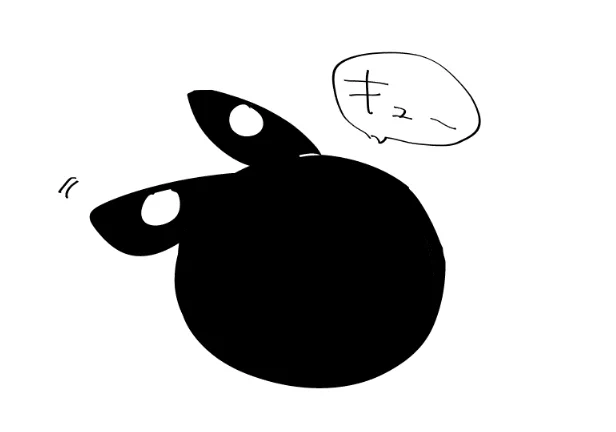 キューちゃん幼少期落書き(何気に耳のラインが難しい) 