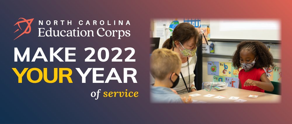 Got your email with the latest 📰 from NC Education Corps? 

Sign up on our home page &amp; see our latest update ⤵️ 

Learn about fabulous corps members, school partners &amp; how you can make a difference for students near you, right now through May 2022! #nced

email.nceducationcorps.org/embrace-your-g…