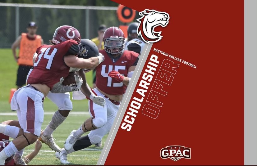 Excited to say that after speaking with @CoachOHC I am blessed to have received an offer from @HCBroncoFball! Thank you so much for the opportunity! @ForgePLV @PioneersFball @GusMcNair009