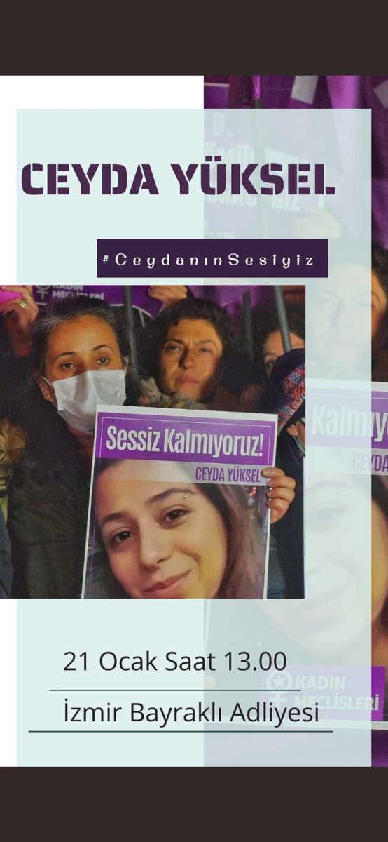 Kadınları koruyamıyolar ama

Katillerini çok iyi koruyolar 

Sessiz kalmıyoruz

#CeydanınSesiyiz