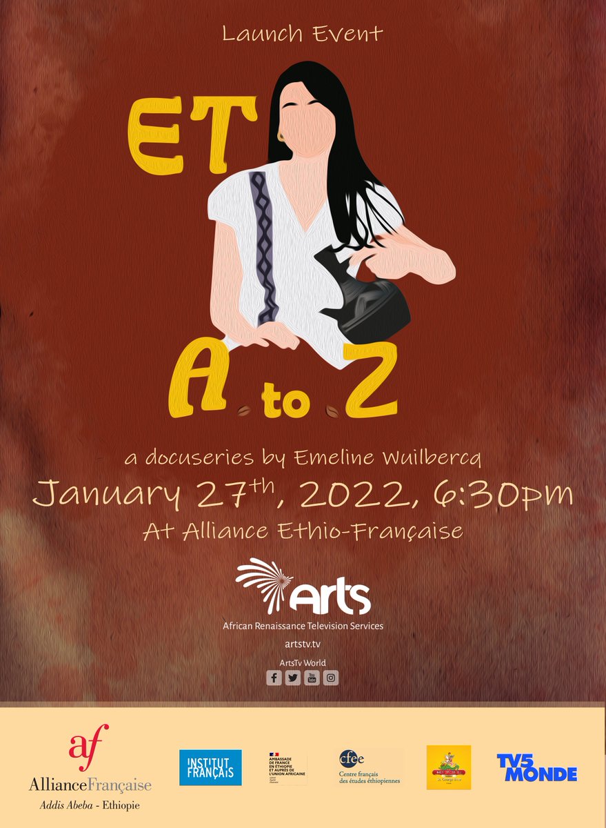 aefaddis's tweet photo. Be sure to join us at Alliance Éthio-Française Piassa campus, at 6:30 p.m. on January 27, for the launch event of the docuseries 'ET A to Z' by @EmWuilbercq #alliancefrancaise #aef #addisababa #ARTSTV https://t.co/GlINLrnIOy
