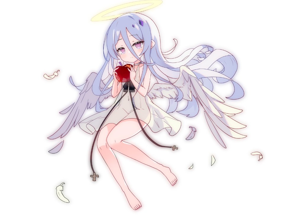 少女   天使が描く 落書き 