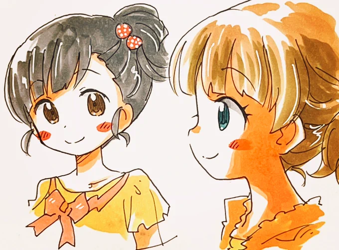 おさげセンパイ。と髪上げ育ちゃん。 