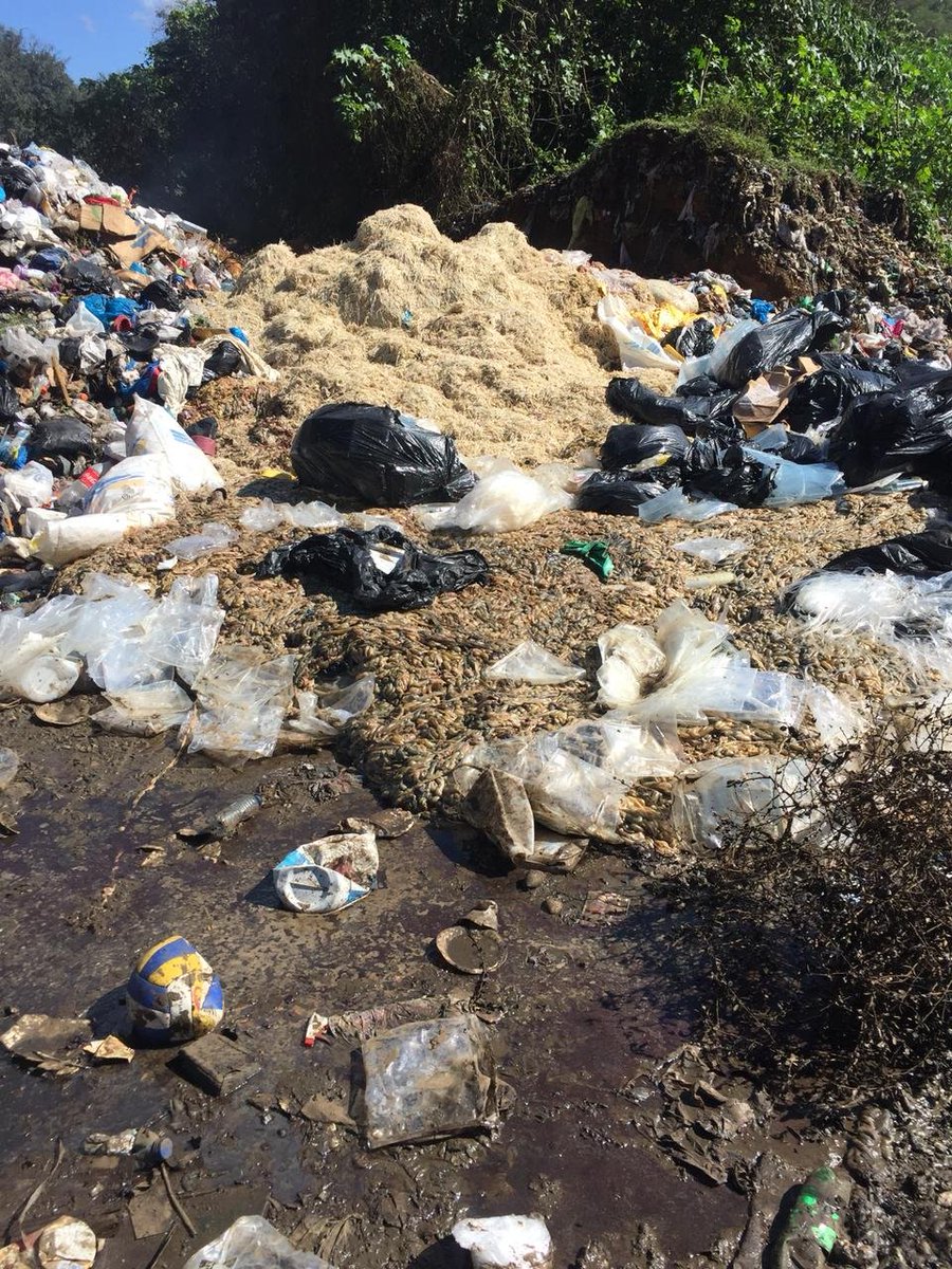 donfelixspm's tweet photo. #HatoViejo,  en la falda de Loma #LaPeguera; camiones de Ayuntamientos locales no llegan al vertedero y tiran basura a las calles evitando el libre tránsito, según moradores. Piden al alcalde de Bonao resolver junto a demás ediles https://t.co/1sw0cWjdkL
