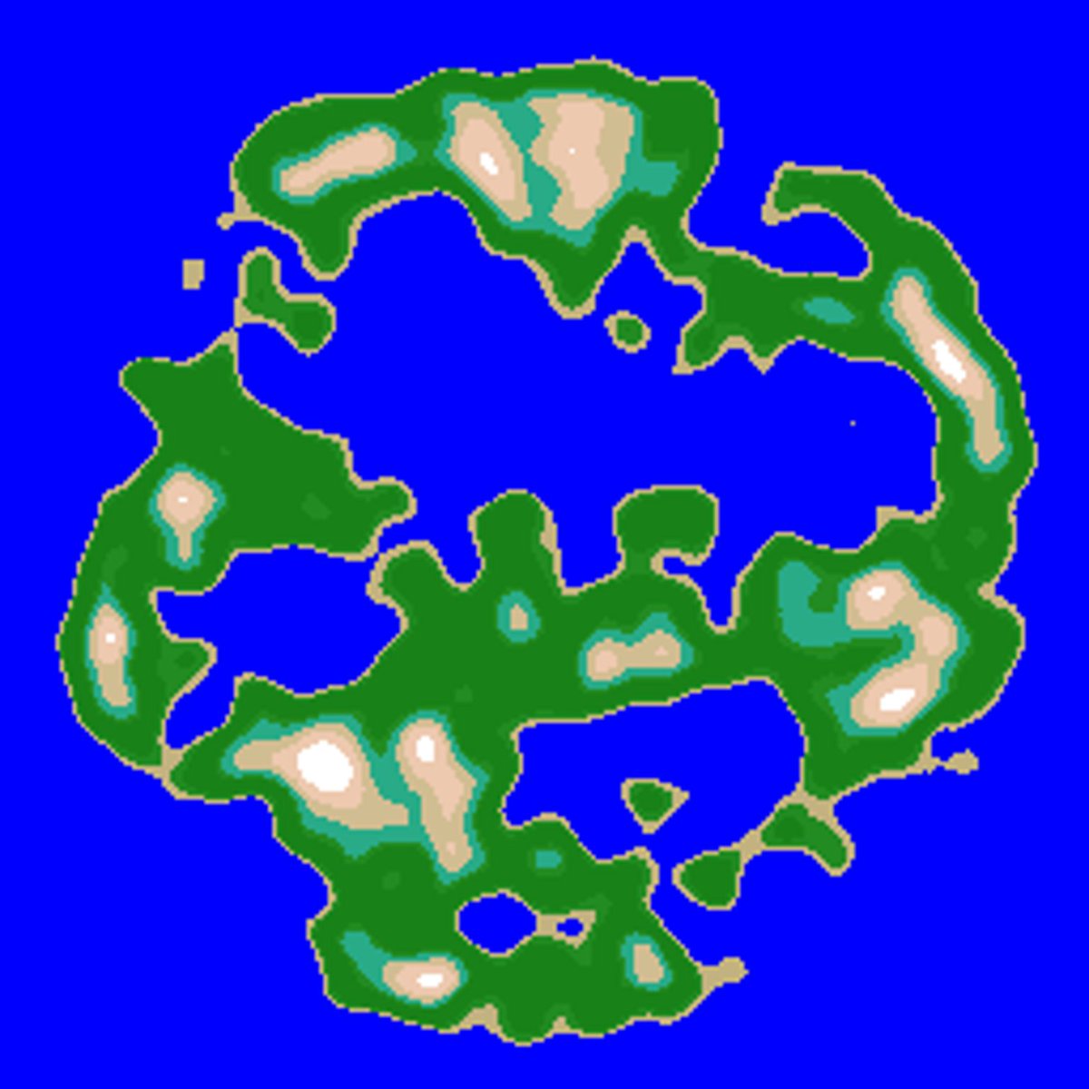 Have we mentioned that the Dinosol Kingdom is procedurally generated? There's the potential for infinite regions for our users to explore. Here are some example maps from the island generator.
