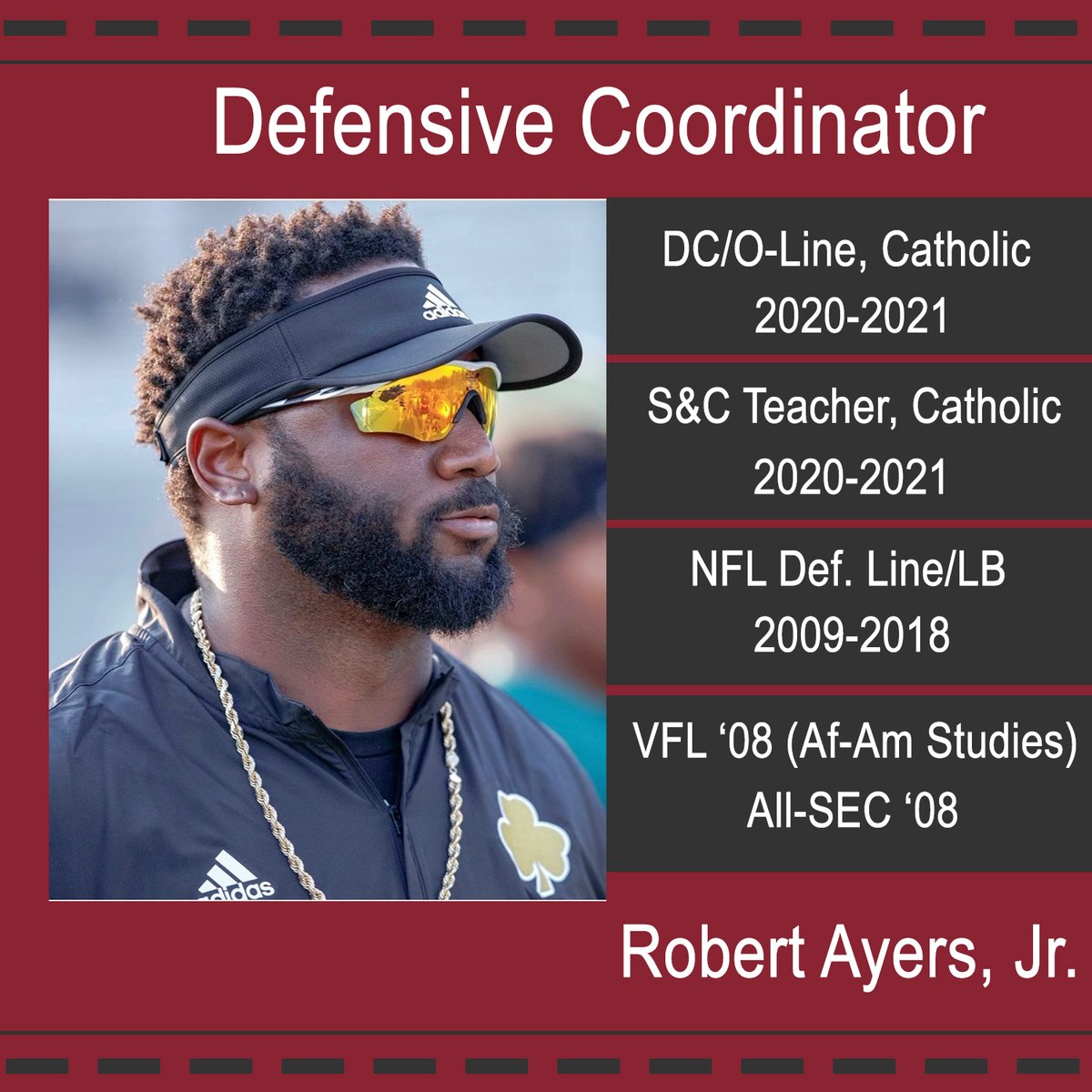 ORHS welcomes our new Defensive Coordinator, VFL and former NFL player Robert Ayers, Jr. Let's get to work! 

🌟🏈🌟