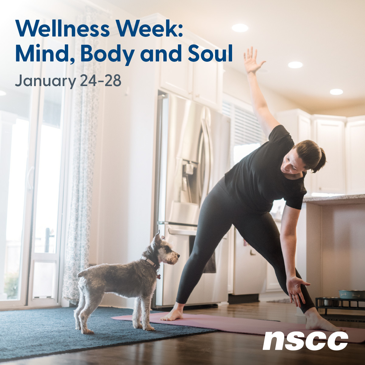 #NSCCWellnessWeek takes place January 24-28. Students and employees, watch your inbox for details on accessing wellbeing opportunities and resources next week and beyond.