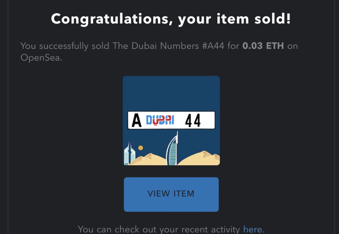 We sold the unique Dubai Plate Number A44 congrats to the buyer ✨💸