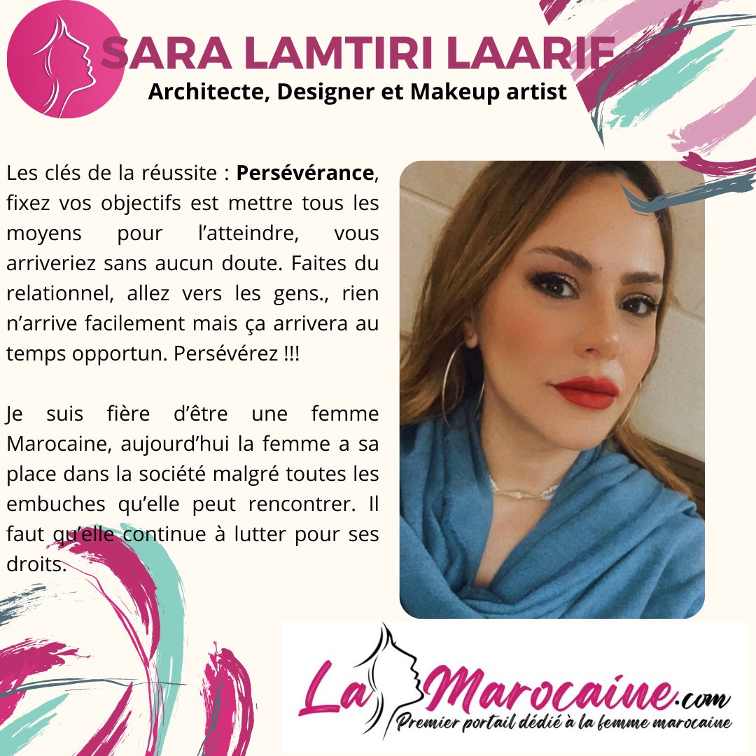 lamarocainecom's tweet photo. Découvrez l'interview complet  de Sara Lamtiri Laarif sur https://t.co/5Y0DiAf5m4
Sara Lamtiri https://t.co/UzIPoaLUoh