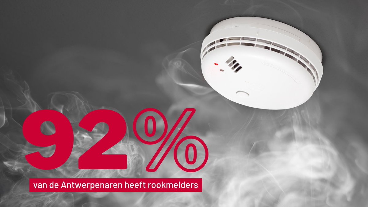 Uit een recente bevraging bij meer dan 4 000 Antwerpenaren blijkt dat 92% thuis #rookmelders heeft. Red jezelf én anderen door rookmelders te hangen, vandaag nog. 

Hoe je dat goed doet, lees je op bit.ly/2Ll2Lxp #WeesOnzeHeld