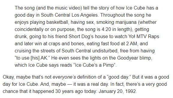 NowIKnow's tweet photo. Hey, @icecube! Happy (probably) 30th anniversary of your good day! https://t.co/gyWLems2pf https://t.co/HeRpgzr2KM