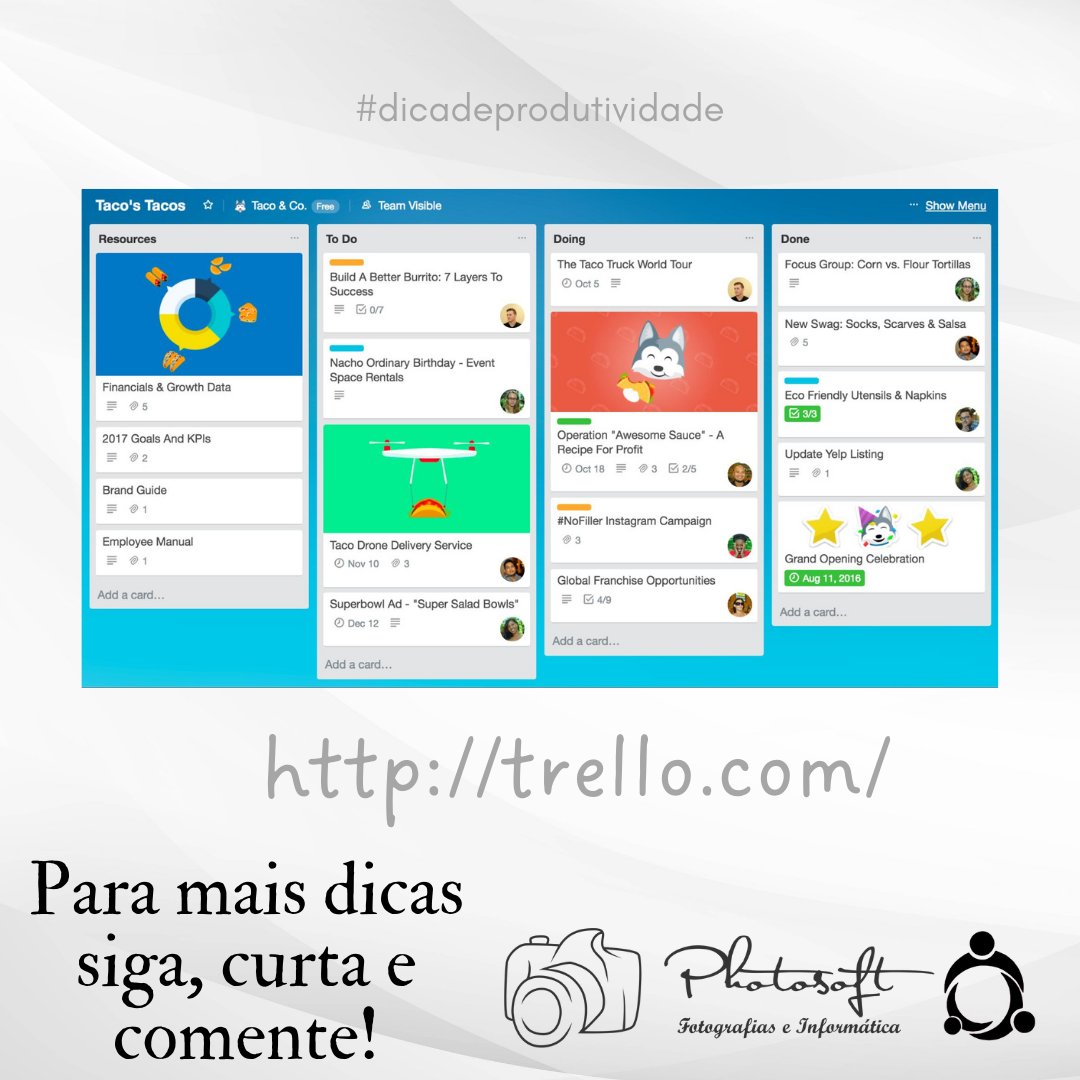 psangelotti's tweet photo. Você pode controlar suas (ou da sua empresa) tarefas, finanças e qualquer outra coisa através de cartões do Trello, um aplicativo gratuito!

Para mais dicas, siga, curta e comente!

#psangelotti #psangelottifotografias #photosoft #dicadeprodutividade #dicasdeprodutividade https://t.co/53uil8l07B