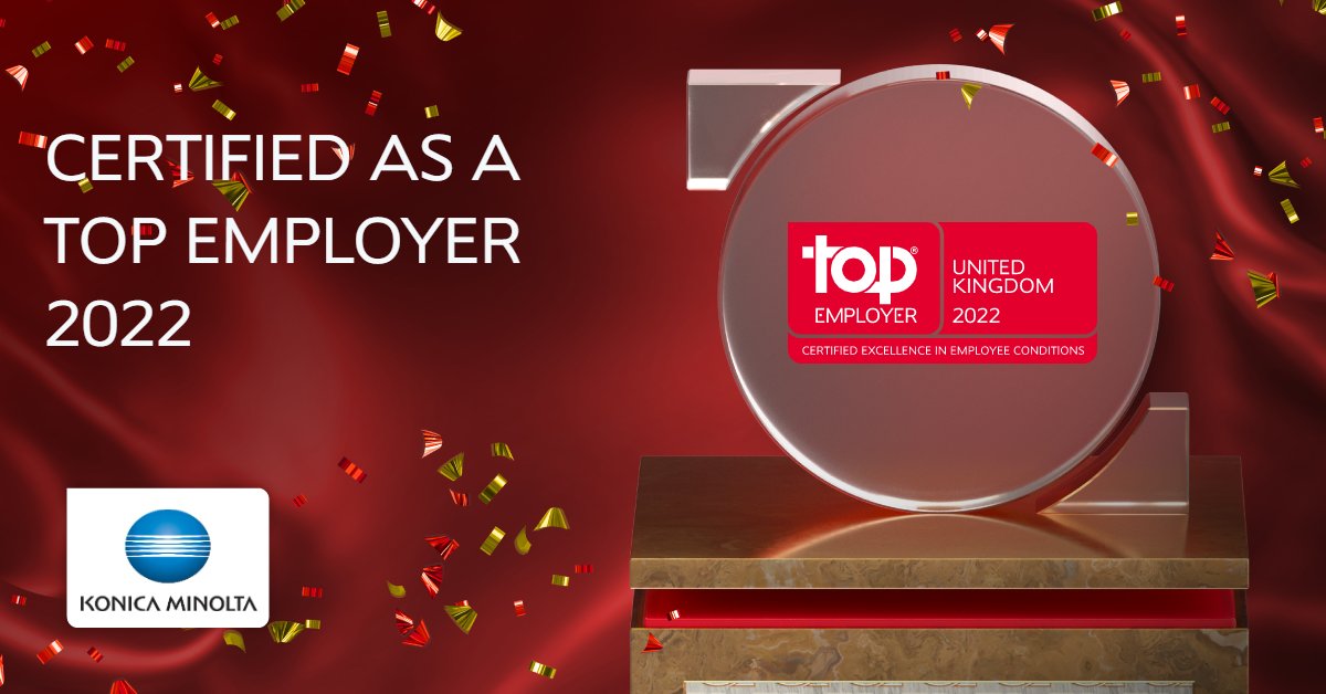 We are thrilled to announce that, for the 5th year running, @KonicaMinoltaGB has been awarded the Top Employer accreditation for 2022.

#Topemployer #Trending #Topcompany #Employerawards #Diversity #Employement #Konicaminolta #B2B