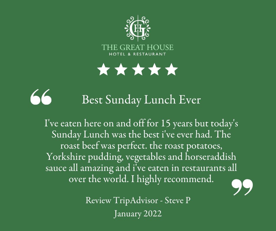 It’s reviews like this that make us love what we do!!
Have you got your Sunday lunch covered? #bookdontcook 

Available for both sit in and takeaway - 01656 657644