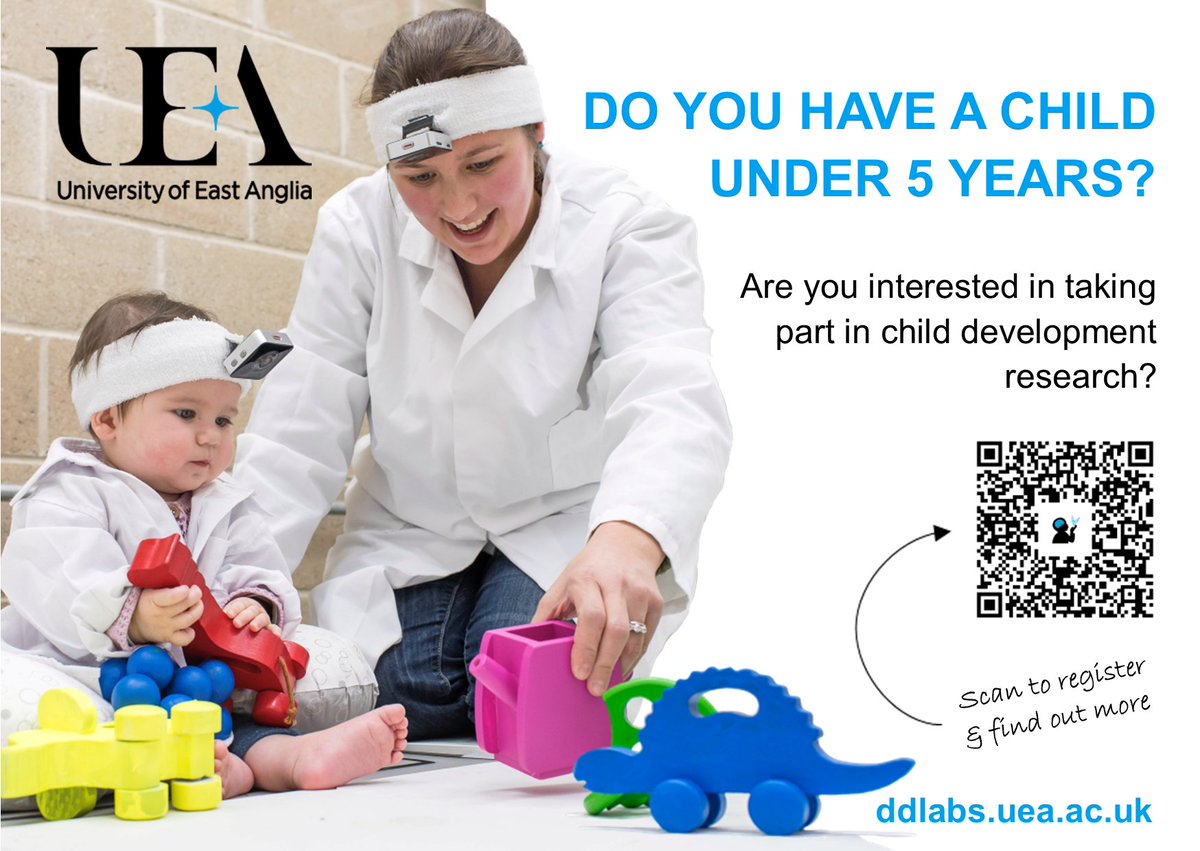DDPSYUEA's tweet photo. Would you like to take part in child development research. Please share with all your #Norwich or #Norfolk friends who have #babies #toddlers - we'd love to hear from them. Register your interest here: https://t.co/sVoUDa5mmo https://t.co/9tjvDwBsW3