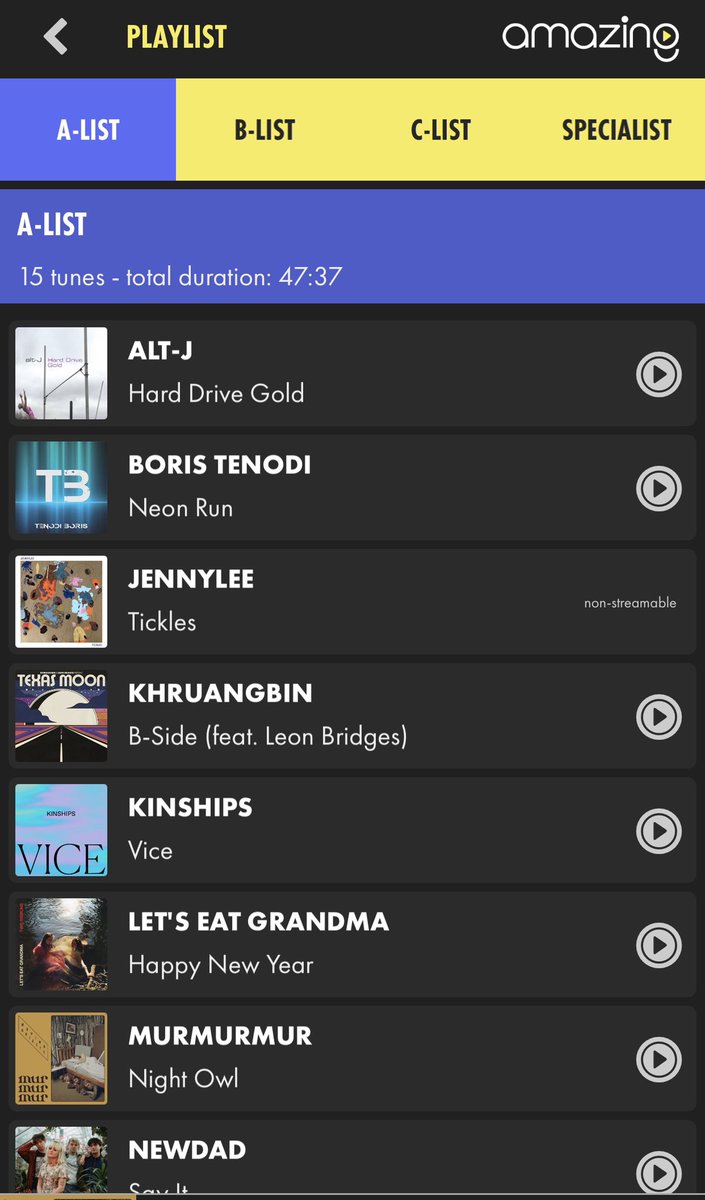 Thanks to <a href="/amazingradio/">Amazing Radio</a> for putting Vice in their A list ✌️