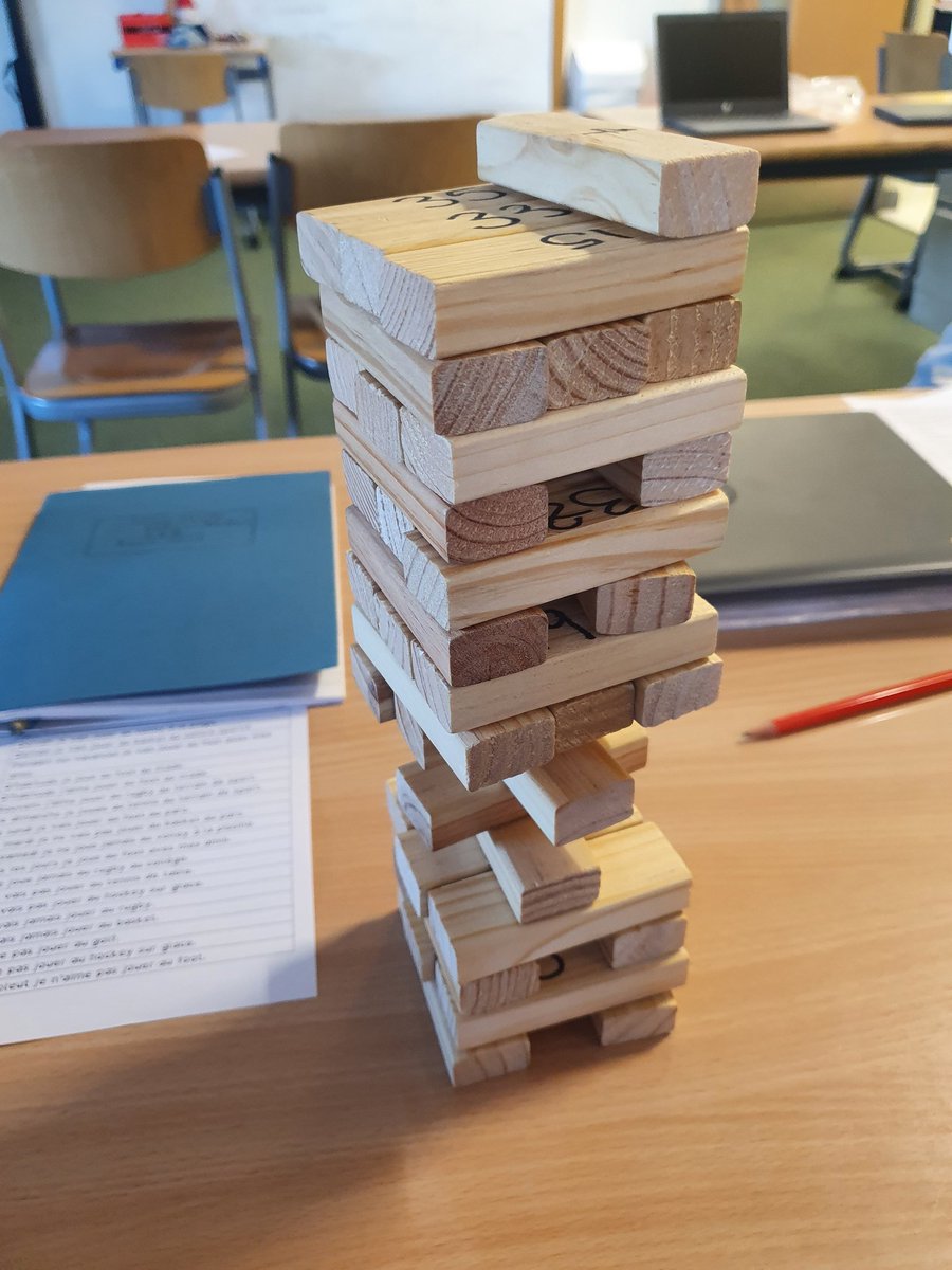 MissIrwin_ML's tweet photo. Some Jenga today for S2 🇨🇵 to encourage speaking in French. https://t.co/OQRCwLa6j4