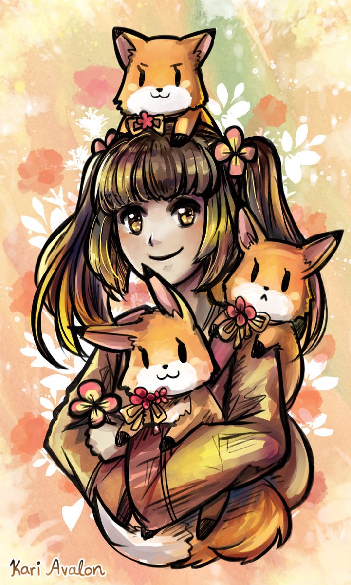evatrice's tweet photo. I drew my character Emi and her three cute fox friends. I hope that I can work more on her story soon…

#kariavalonart #phantomgate https://t.co/fNV57ZrXXd