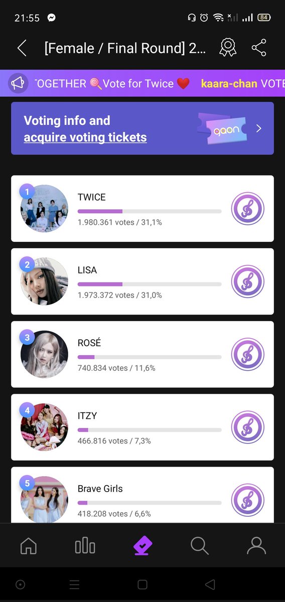 LalisaB83378996's tweet image. BLINK VÀO VOTE CHO LISA VS ROSÉ IK NÀO 
#2lisa
#3rosé