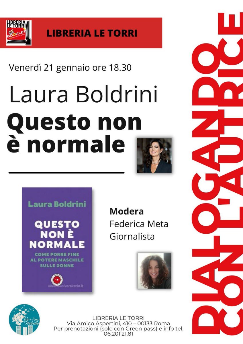 Mi fa piacere tornare a Tor Bella Monaca, quartiere ricco di cittadinanza attiva. 

Ringrazio la libreria Le Torri, presidio di cultura che presentando il mio libro mi permette anche di rincontrare chi venne più volte in delegazione nelle domeniche a porte aperte di Montecitorio.