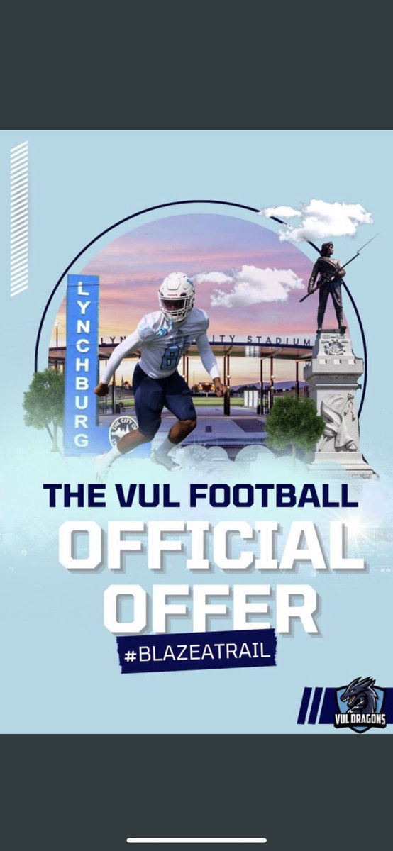 BeastModeLech's tweet photo. Blessed to Receive an offer to continue my athletic and academics at Virginia University of Lynchburg @DragonVul @TNewamn @CoachVereen @TyrisR @NorthMeckFB https://t.co/9NLzlhf5fT