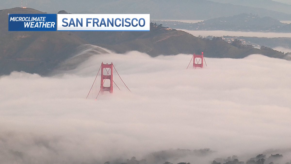 The view is beautiful from above but not so much on the ground! Fog will slowly clear for a sunny and breezy day with highs in the mid 60s.