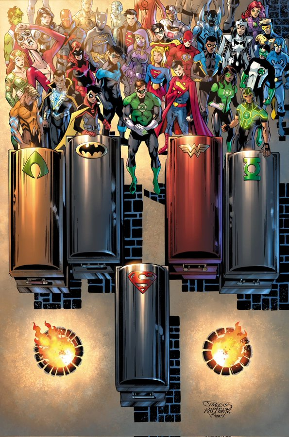 muttman75's tweet photo. Man, I keep seeing this image. Huge event for DC. This image is everywhere. 

And the #perspective is wrong. 🤦‍♂️🙄

#moderncomics #mainstreamcomics #indiecomics #supportindiecreators #comicsgate https://t.co/d2Q3FnAUDs