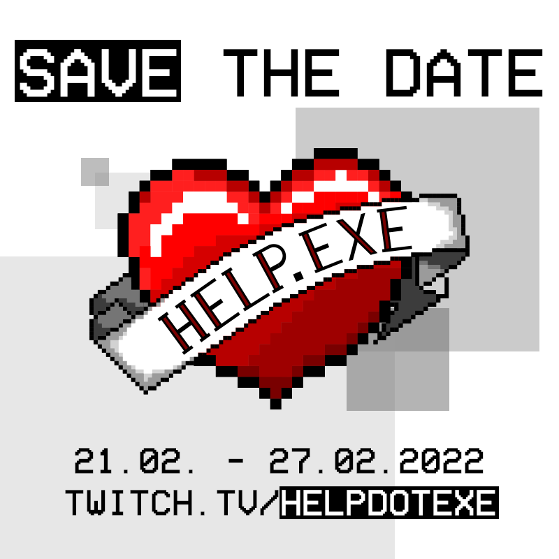 Freunde, wir sind wieder da. Auch in diesem Jahr möchten wir die letzte Woche im Februar dafür nutzen Geld für die Kinderkrebshilfe zu sammeln und mit euch eine gute Zeit zu verbringen, weiter Infos folgen demnächst, seid gespannt! #helpdotexe #betterplay