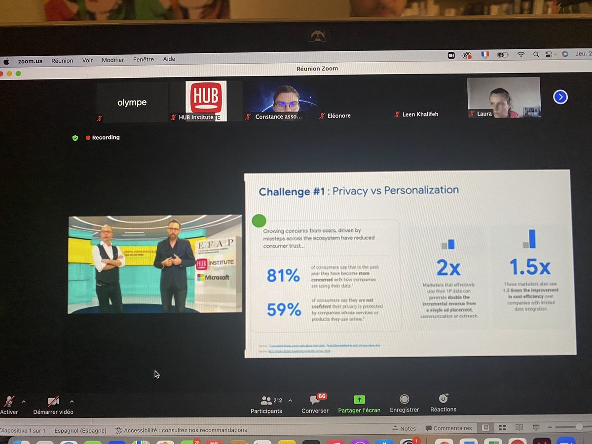 ObOlympe's tweet photo. Les 3 challenges identifier par @CyrGr 
🔸 Privacy vs Personnalisation 
🔶 La multicanalité
🔶 La fidélité autour de la marque 

#MBADMB #VisionaryDay #transfonum #gogogo 

@VincentMontet  @ArnaultChatel https://t.co/qb7dlQICpO