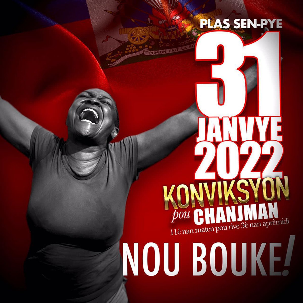 Isah_beel2's tweet photo. Sèlman konviksyon nou ki ka mennen sou wout chanjman. Randevou 31 Janvye Plas SENPYÈ Petyonvil.! #Sèlman konviksyon nou ki ka mennen sou wout chanjman. Randevou 31 Janvye Plas SENPYÈ Petyonvil.! #KonviksyonPouChanjman https://t.co/b0U2PyyOVE