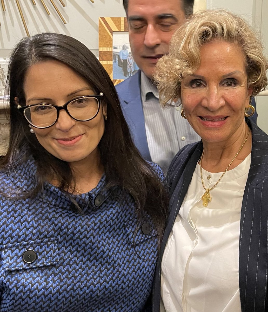 With Home Secretary Priti Patel at launch of Theresa Villiers MP business club very successful event