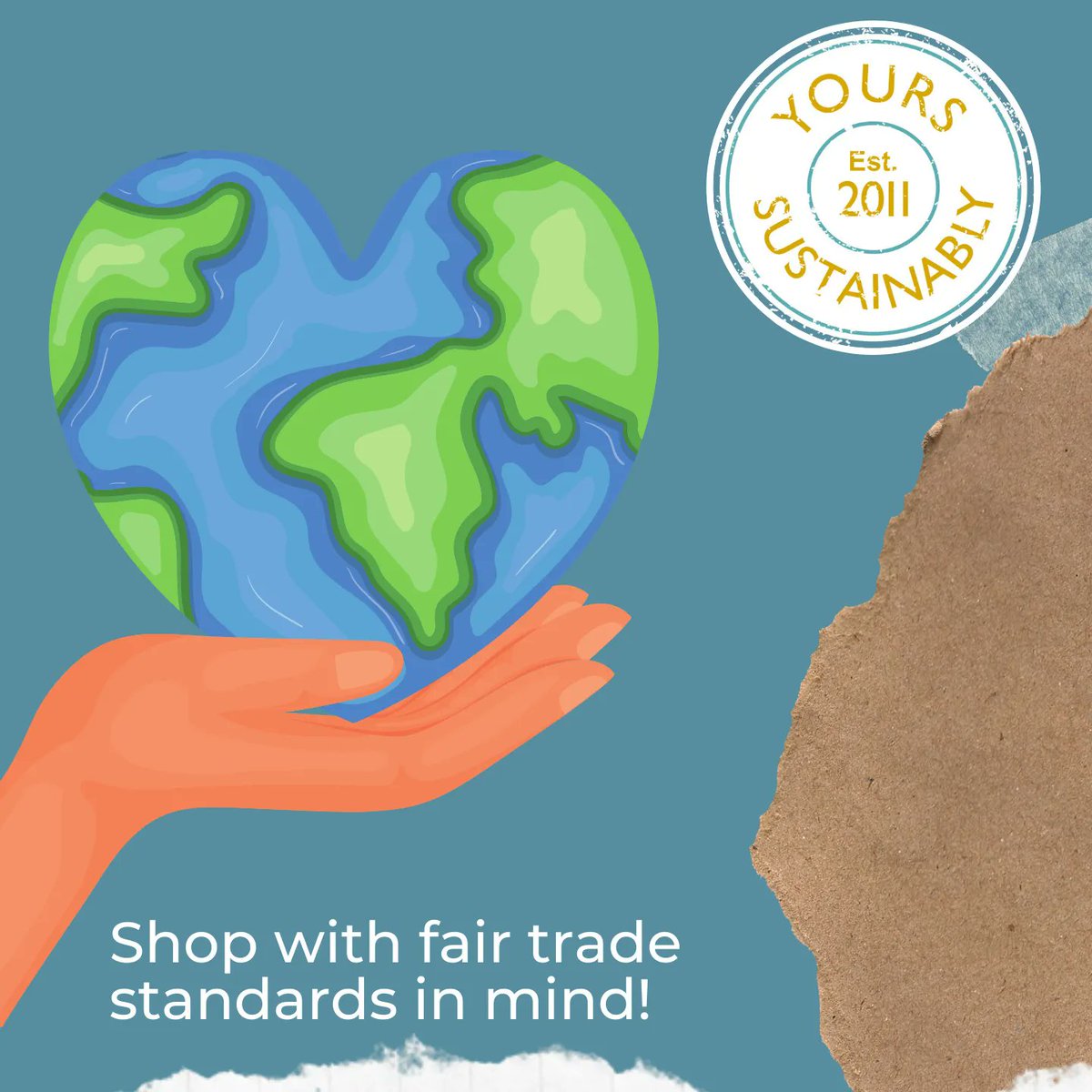 Too often, we hear, "I'm only one person; how can I make a difference?" The truth is, every single person that decides to live sustainably makes a difference! 

We are dedicated to selling fair trade and environmentally friendly products. Visit yourssustainably.com!