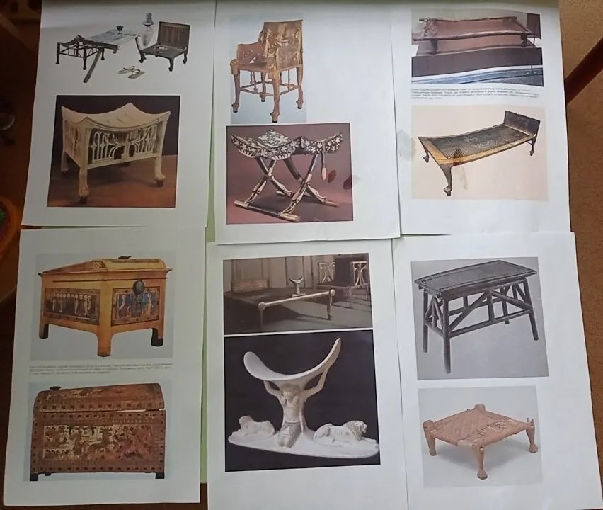 "Затейники" продолжили тему недели "Мой дом. Мебель": узнали, что первая мебель появилась в Др. Египте, из дерева и слоновой кости.У стула были ножки в виде львиных лап. Высота стула зависела от положения в обществе. Столы были трёх видов:обеденные, рабочие и лёгкий "Креденцы"