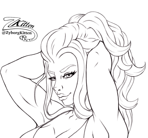 ZyborgKitten's tweet photo. I've been messing about with my lineart style, trying to get it more interesting and dynamic, without loosing detail... Been using one of my Oc's as a model while experimenting!
Check out the full mildly NSFW piece on my @ZultryZyborg account 💜 https://t.co/70j0O7nOVI