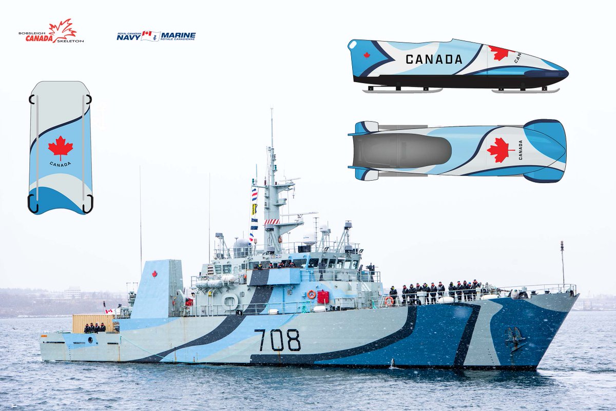 BobCANSkel's tweet photo. 21 bobsleigh/skeleton athletes to represent @TeamCanada. 3 skeleton athletes along with a full fleet of 18 bobsledders will ship out to Beijing on a mission to deliver podium performances at the 2022 Olympics while paying homage to @RoyalCanNavy 
The story
https://t.co/z5xCOXyRKX https://t.co/QRBy3XFth8