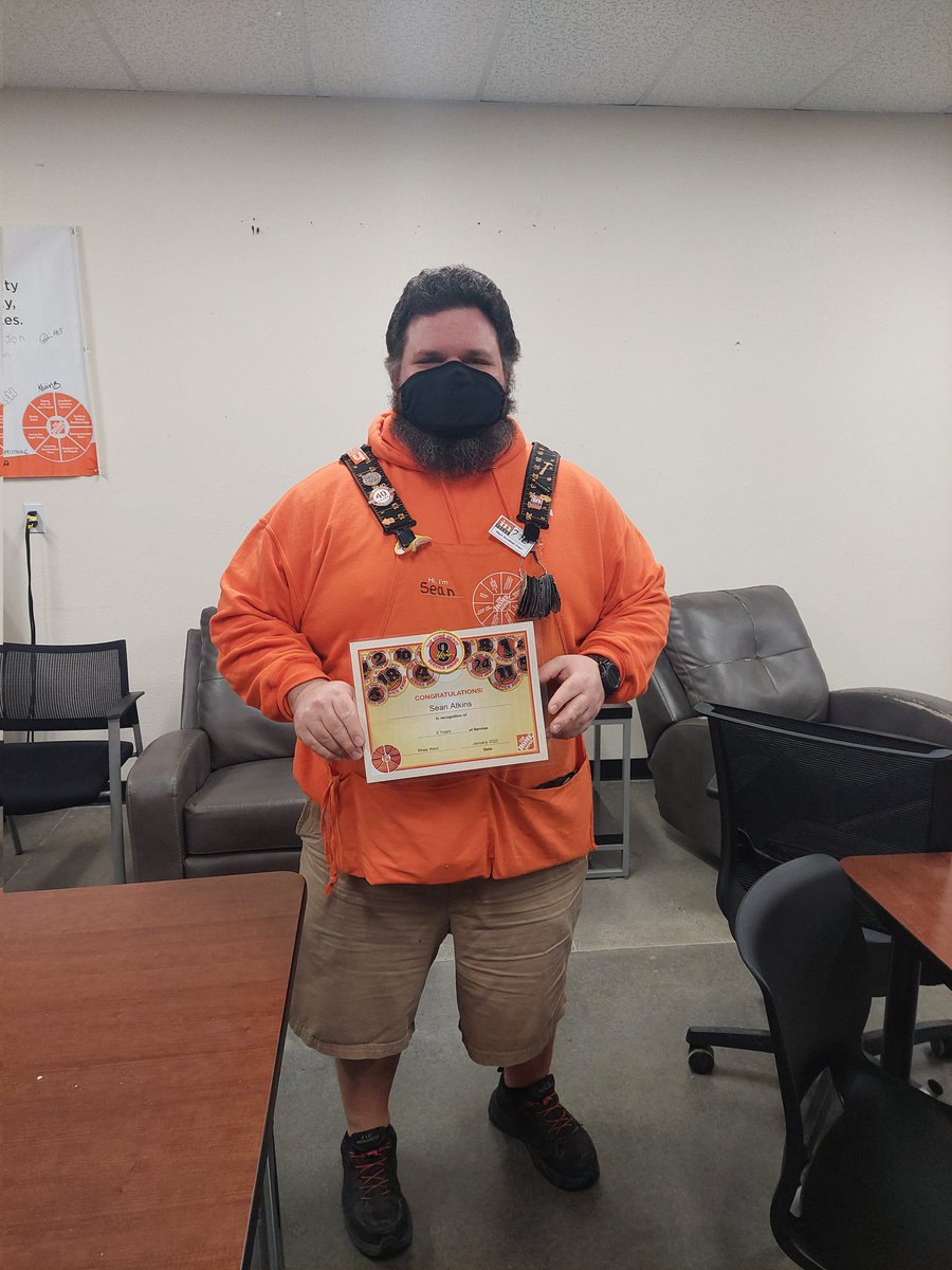 PASA Sean Celebrating 8yrs with Home Depot today!! Congrats!!