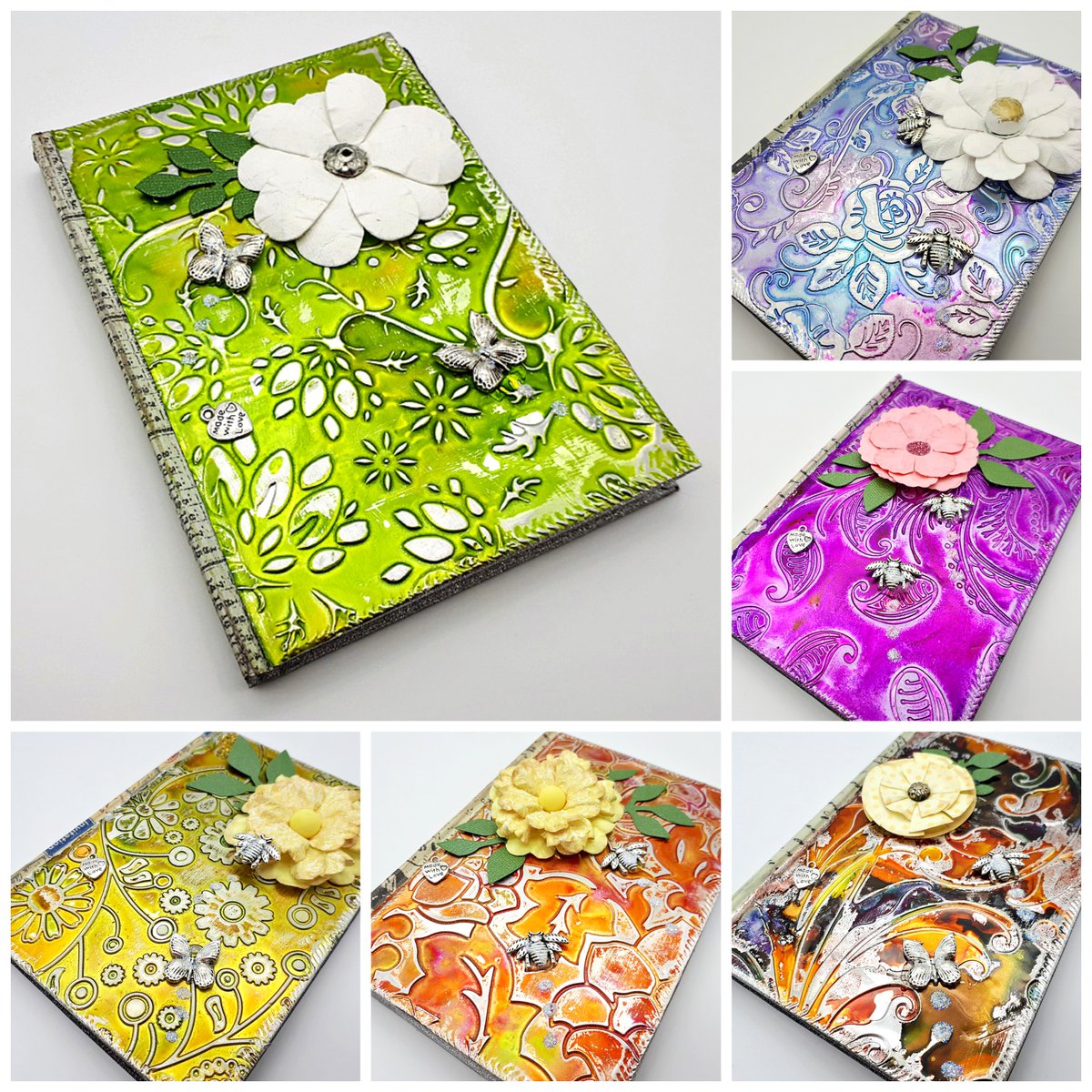 HayrackGallery's tweet photo. We have added a new collection of hand decorated altered art notebooks from Cherry to the gallery and our online store, each one individually created and featuring an embossed and embellished metallic cover.
https://t.co/oi0McbiTtz
@OldDairyFarmNN7 #shoplocal #shopsmall #ODF35 https://t.co/bqQtZZH0to