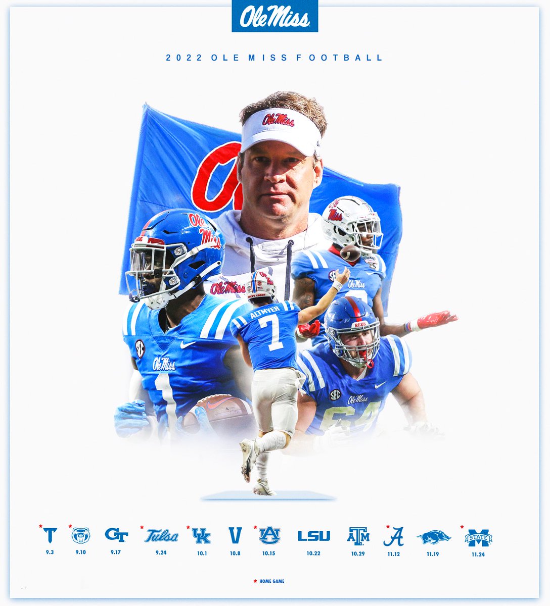 P_Mooree's tweet photo. 2022 Schedule Graphic | @OleMissFB | @Lane_Kiffin | #ComeToTheSip https://t.co/akHBoazvdz